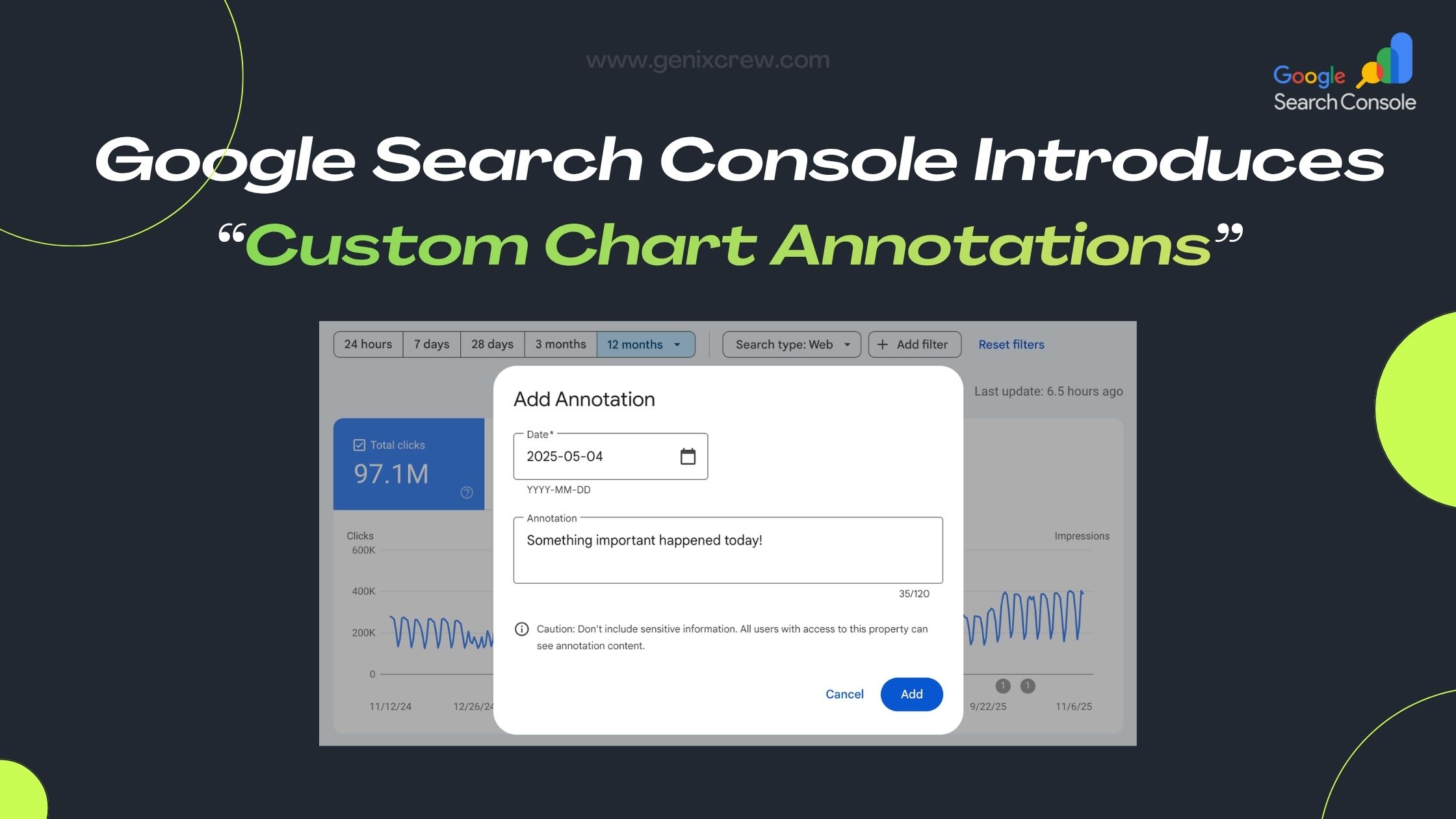 Google Search Console Introduces “Custom Chart Annotations”