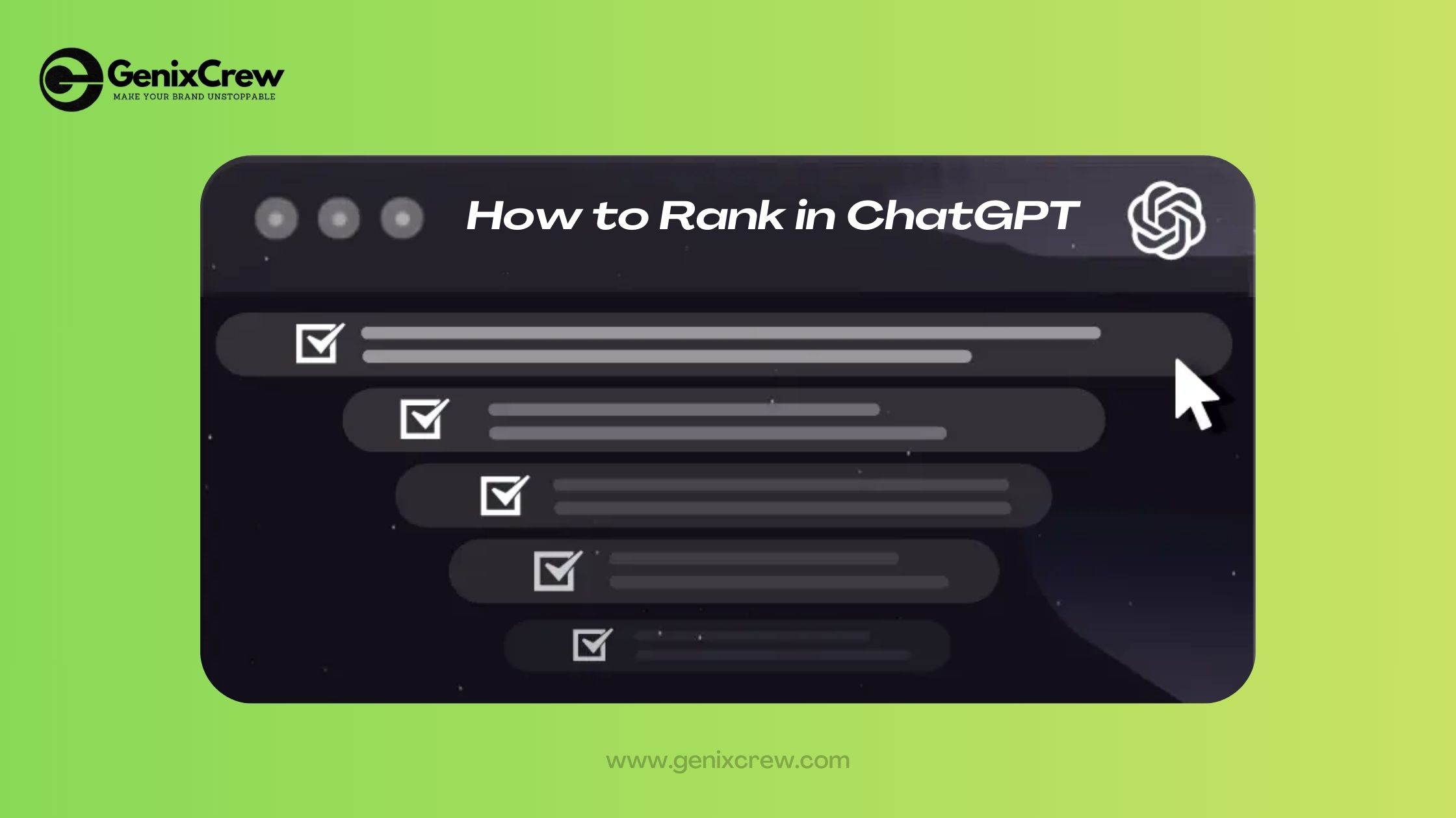 How to Rank in ChatGPT