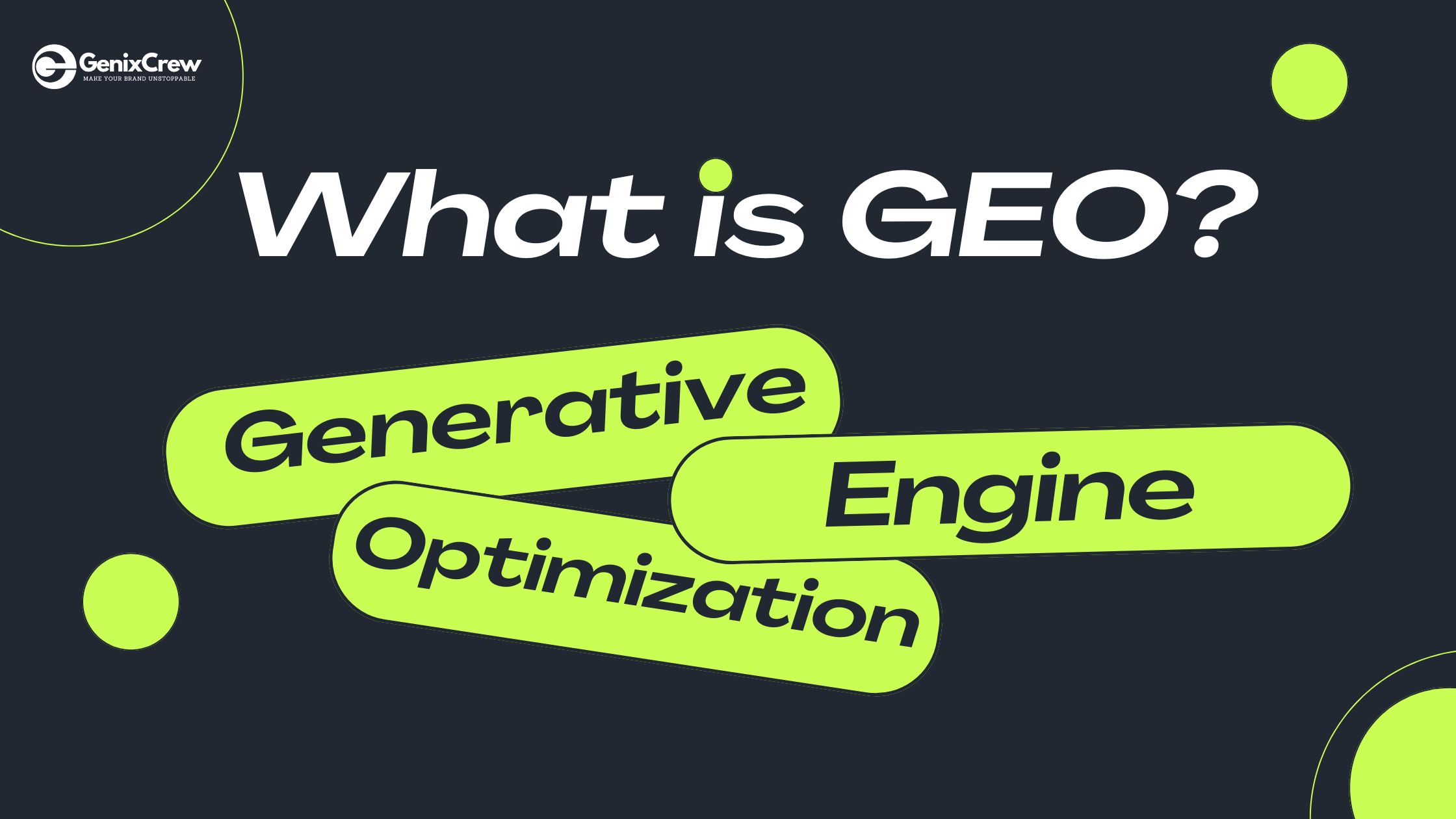 What is GEO (Generative Engine Optimization)